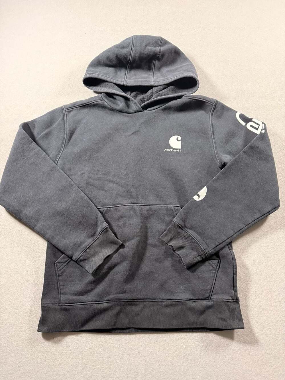 Carhartt Youth Long-Sleeve Graphic Hoodie Sweatshirt Model TS6272-B Black